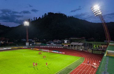 The Franz Fekete Stadium, Kapfenberg Das Franz Fekete Stadium, Kapfenberg, Steiermark, Österreich